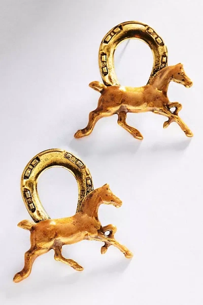 The Pink Reef Keenelan Post Earrings In Brown