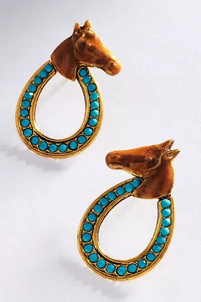 The Pink Reef Lexington Drop Earrings In Gold