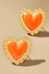 The Pink Reef Love Heart Stud Earrings