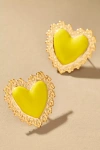 The Pink Reef Love Heart Stud Earrings