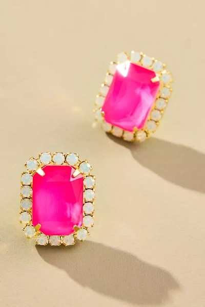 The Pink Reef Neon Gem Stud Earrings