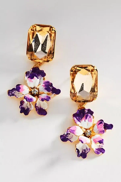 The Pink Reef Paris Drop Earrings In Multi