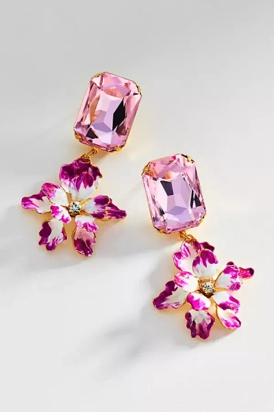 The Pink Reef Paris Drop Earrings In Pink