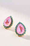The Pink Reef Pear Stud Earrings In Pink