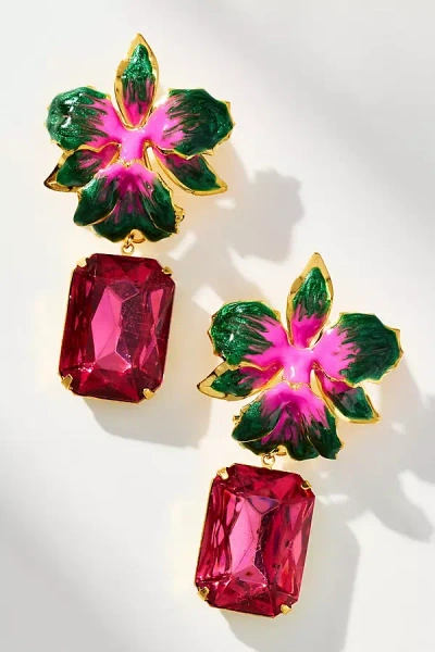 The Pink Reef Vanilla Jewel Drop Earrings In Multi