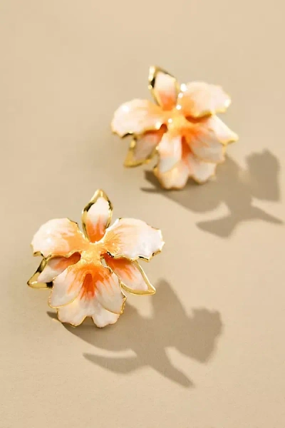 The Pink Reef Vanilla Orchid Post Earrings
