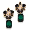 The Pink Reef Women's Black / Green  Vanilla Orchid Earring In Black Emerald