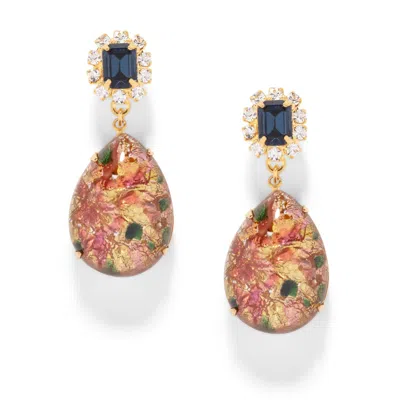 The Pink Reef Women's Blue / Pink  Austria Earring In Navy Fire Opal In Multi