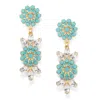 The Pink Reef Women's Blue  Elsa Earring In Turquoise In Metallic
