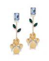 The Pink Reef Women's Blue  Hand Sculpted Iris Earring In Sapphire In Blue