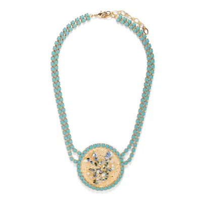 The Pink Reef Women's Blue  Monet Necklace