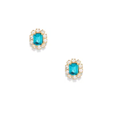 The Pink Reef Women's Blue  Petite Stud In Aqua