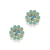 The Pink Reef Women's Blue  Tiny Georgian Stud In Turquoise