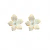 The Pink Reef Women's Cascade Mini Stud Earrings In Pearl & White In Neutral