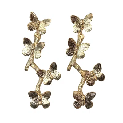 The Pink Reef Women's Gold Butterfly Cluster