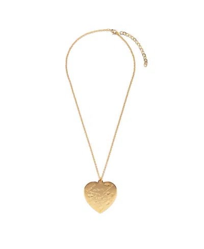 The Pink Reef Women's Gold  Louve Heart Necklace