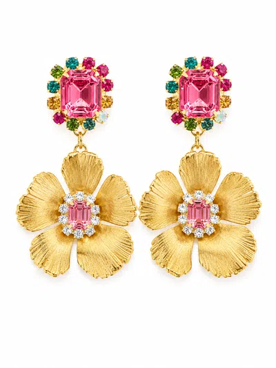 The Pink Reef Women's Gold  Vanda Gem Drop