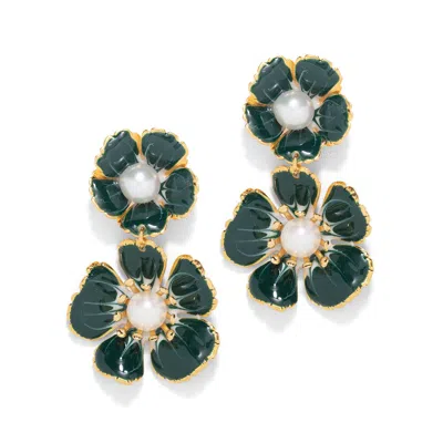 The Pink Reef Women's Green  Color Drop In Emerald