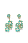 The Pink Reef Women's Green  Falling Florals In Turquoise