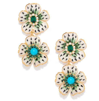 The Pink Reef Women's Green  Flora Drop In Spotted Black Emerald