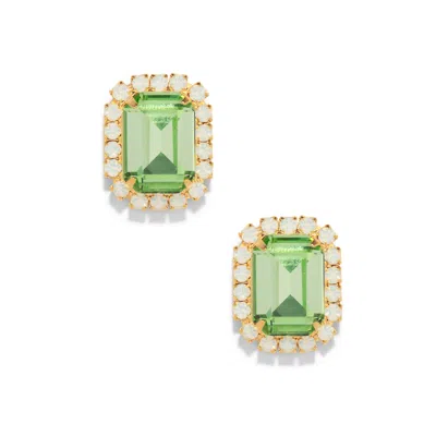 The Pink Reef Women's Green  Gem Stud In Azore