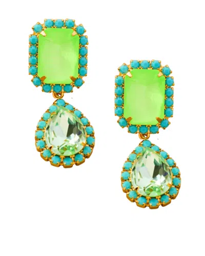 The Pink Reef Women's Green  Jewel Drop In Neon Lime