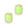 The Pink Reef Women's Green  Neon Gem Stud In Lime