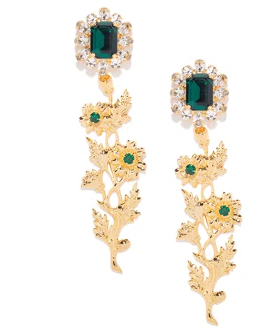 The Pink Reef Women's Green  Queen Earring