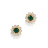 The Pink Reef Women's Green  Tiny Georgian Stud In Emerald