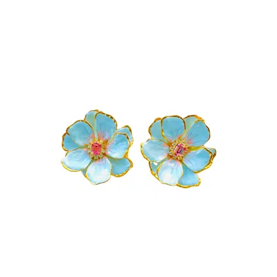 The Pink Reef Women's Jewel Box Florals In Baby Blue