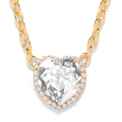 The Pink Reef Women's Neutrals  G Ocean Necklace In Crystal