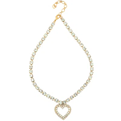 The Pink Reef Women's Neutrals  Glam Heart Necklace In Gold
