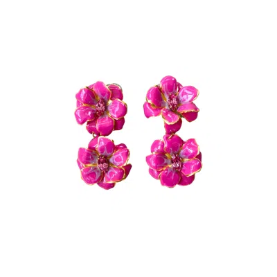 The Pink Reef Women's Pink Double Drop In Magenta In Orange