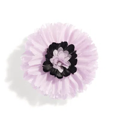 The Pink Reef Women's Pink / Purple Silk Lavender Anemone French Clip Hair Barrette