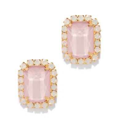 The Pink Reef Women's Pink / Purple  Gem Stud In Ballet Pink