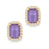 The Pink Reef Women's Pink / Purple  Gem Stud In Violet