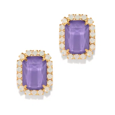 The Pink Reef Women's Pink / Purple  Gem Stud In Violet