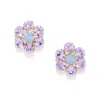 The Pink Reef Women's Pink / Purple  Handcrafted Floral Gem In Violet