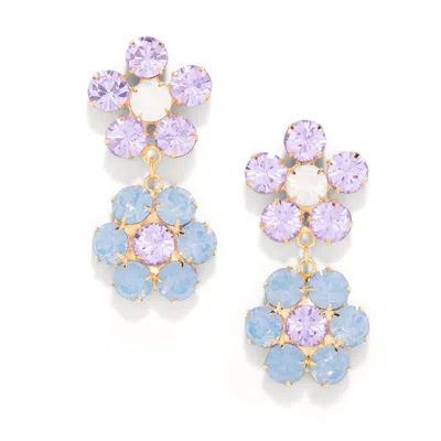 The Pink Reef Women's Pink / Purple  Penelope Handcrafted Gem Double Floral In Violet