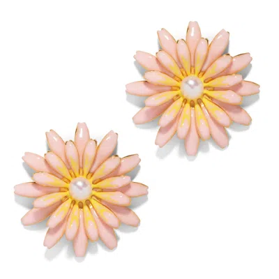 The Pink Reef Women's Pink / Purple  Sunflower Earring In Pink