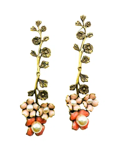 The Pink Reef Women's Pink / Purple  Trellis Earrings In Coral In Neutral