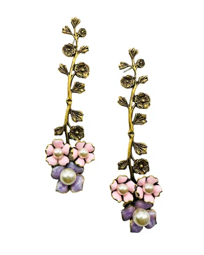 The Pink Reef Women's Pink / Purple  Trellis Earrings In Lavender