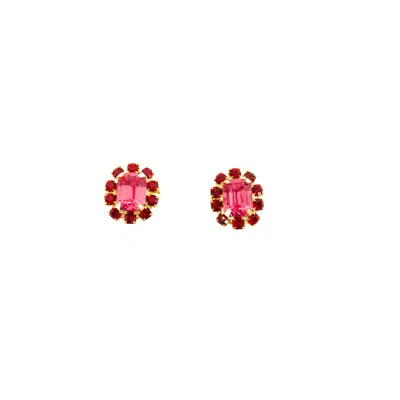 The Pink Reef Women's Pink Ruby Petite Stud In Orange