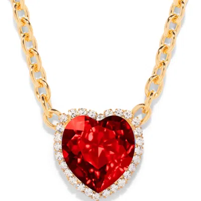 The Pink Reef Women's Red  G Ocean Necklace In Ruby