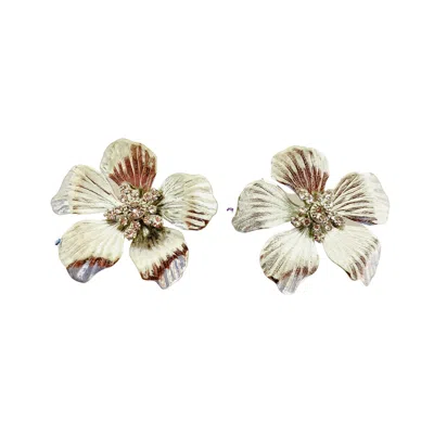 The Pink Reef Women's Silver Large Floral