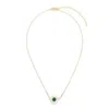 The Pink Reef Women's Single Georgian Necklace In Green In Green