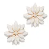 The Pink Reef Women's  Azalea Earrings In White