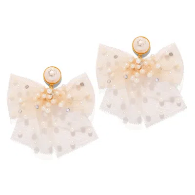 The Pink Reef Women's  Ballerina Nude Tulle Bow