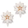 The Pink Reef Women's  Dahlia Earring In White
