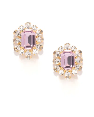 The Pink Reef Women's  Europe Crystal Stud In Light Rose